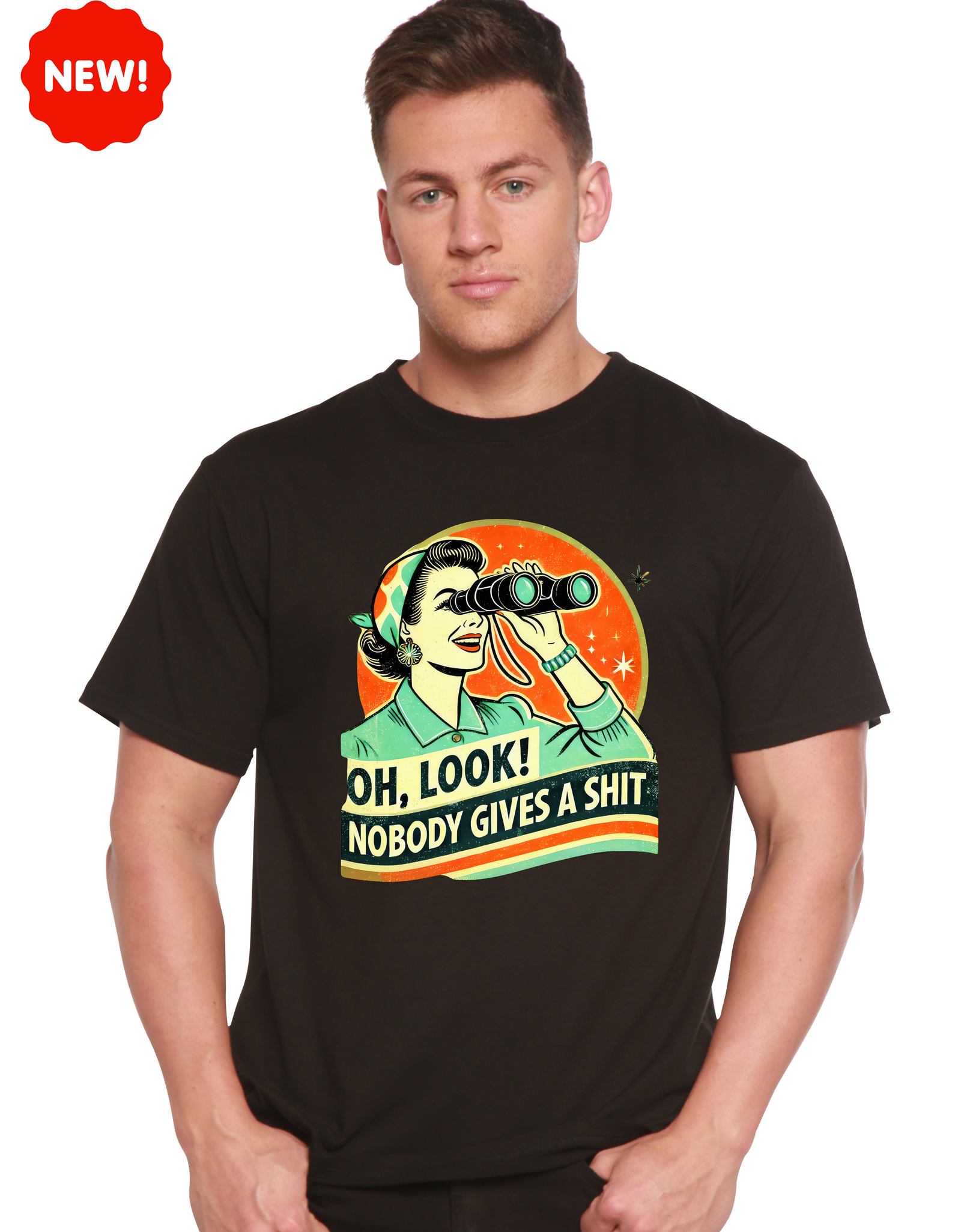 Funny Retro Woman Unisex Bamboo/Cotton Graphic T-Shirt