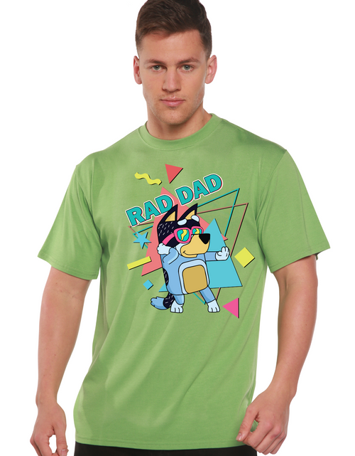 Load image into Gallery viewer, Rad Dad Bluey Men's Bamboo Short Sleeve Graphic T-Shirt
