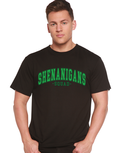 Load image into Gallery viewer, Shenanigans Squad Unisex Bamboo/Cotton Graphic T-Shirt
