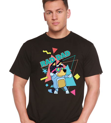 Rad Dad Bluey Men's Bamboo Short Sleeve Graphic T-Shirt