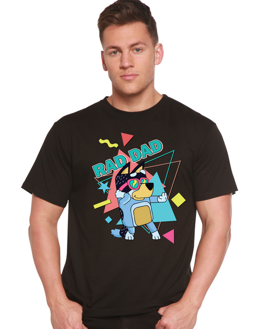 Load image into Gallery viewer, Rad Dad Bluey Men's Bamboo Short Sleeve Graphic T-Shirt
