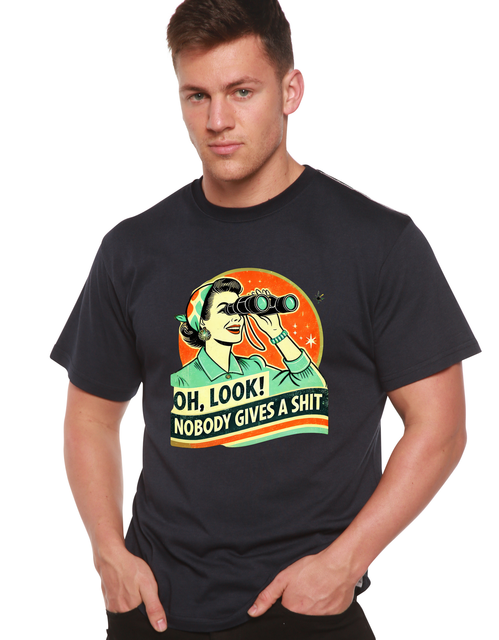 Funny Retro Woman Unisex Bamboo/Cotton Graphic T-Shirt
