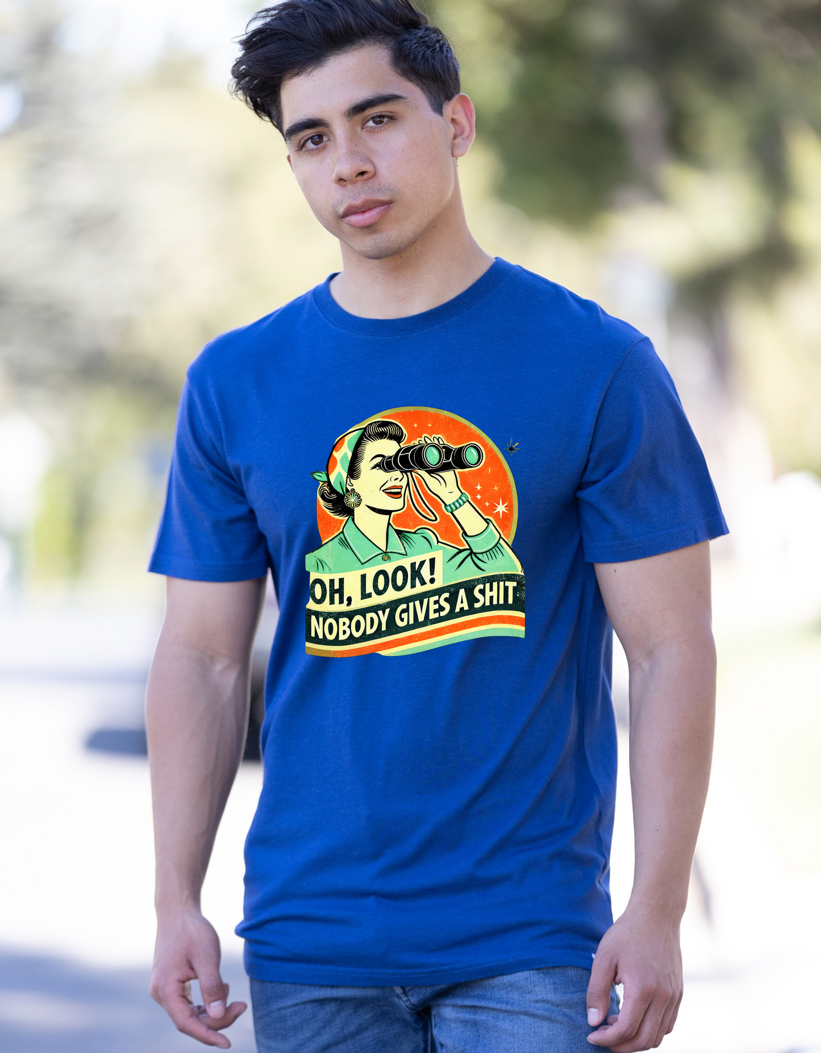 Funny Retro Woman Unisex Bamboo/Cotton Graphic T-Shirt