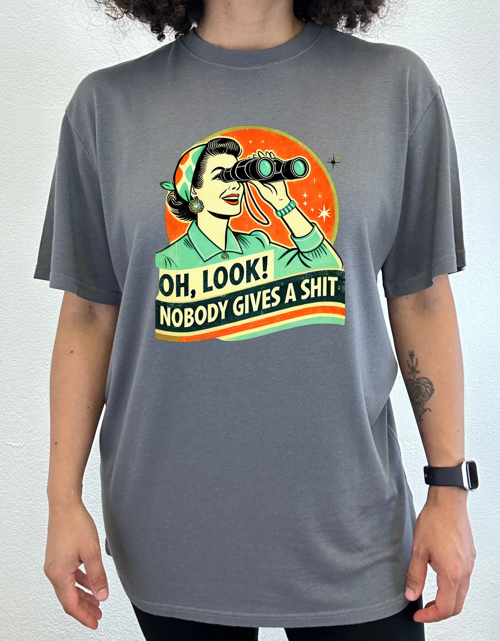 Funny Retro Woman Unisex Bamboo/Cotton Graphic T-Shirt