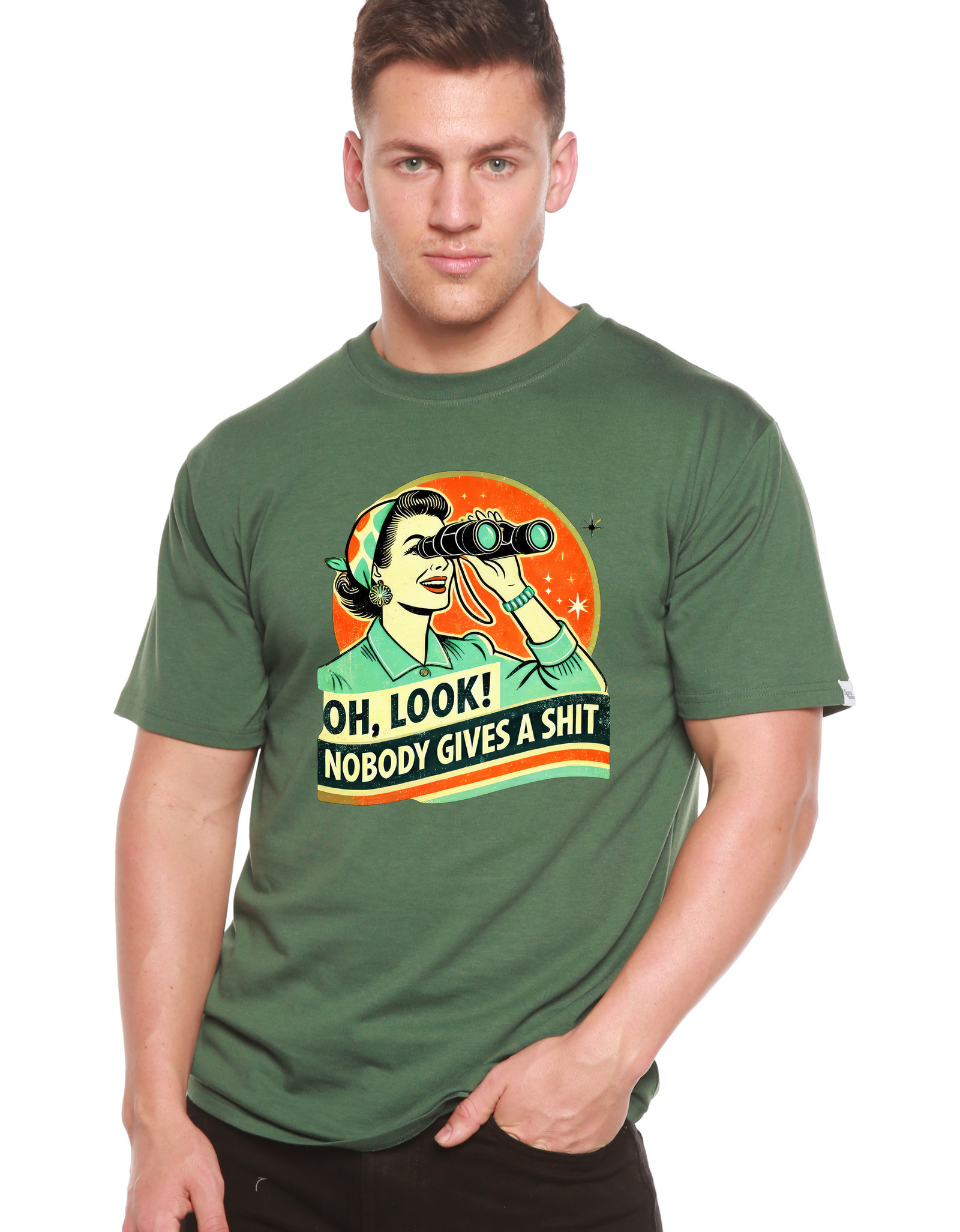 Funny Retro Woman Unisex Bamboo/Cotton Graphic T-Shirt