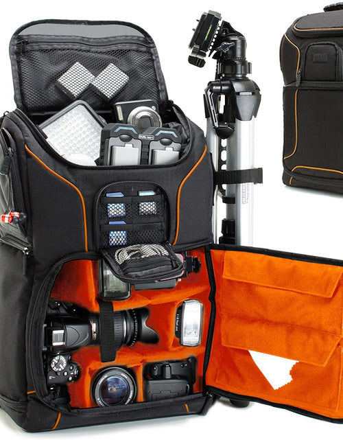 Load image into Gallery viewer, Camera Backpack for Photographers Dslr/Slr/Mirrorless Camera Bag with Laptop Slot, Rain Cover, Tripod Holder
