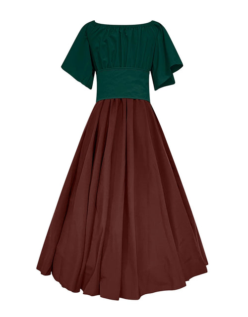 Load image into Gallery viewer, Womens Renaissance Faire Dresses Medieval Irish Traditional plus Size Dresses Ruffle over Dress Corset Retro Cosplay Gown
