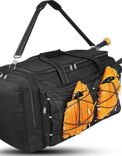 Load image into Gallery viewer, Baseball Softball Bag Extra Large Catchers Gear Duffle Bag Vented Shoes
