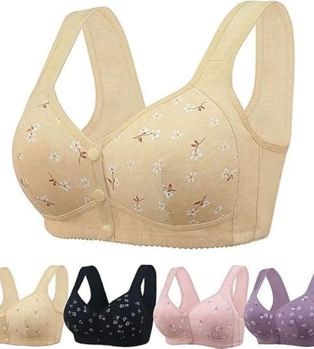 Daisy Bras for Older Women, Upgraded Daisy Bra for Seniors Front Closure, 2025 No Underwire Comfortable Bra for Women