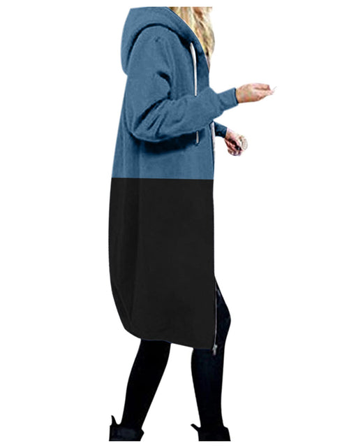 Load image into Gallery viewer, Long Hoodie for Women 2024 Casual Zip Up Drawstring Fleece Sweatshirt Oversized Jackets Coat Lightweight Fall Clothes
