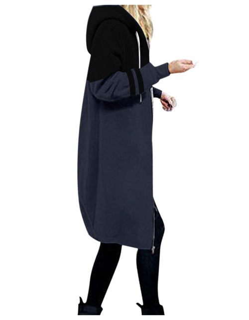 Load image into Gallery viewer, Long Hoodie for Women 2024 Casual Zip Up Drawstring Fleece Sweatshirt Oversized Jackets Coat Lightweight Fall Clothes
