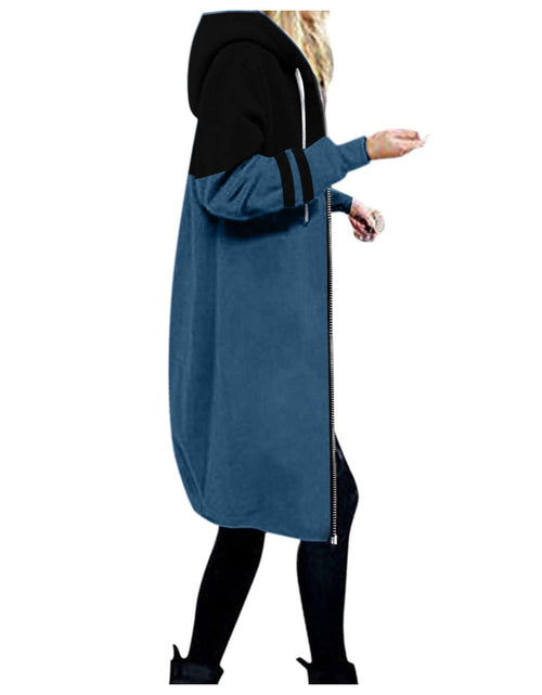 Load image into Gallery viewer, Long Hoodie for Women 2024 Casual Zip Up Drawstring Fleece Sweatshirt Oversized Jackets Coat Lightweight Fall Clothes
