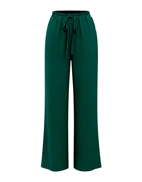 Load image into Gallery viewer, Linen Pants for Women - Wide Leg Elastic High Waist Casual Cotton Linen Pants Drawstring Plus Size Loose Trouser
