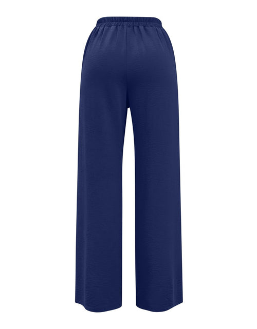 Load image into Gallery viewer, Linen Pants for Women - Wide Leg Elastic High Waist Casual Cotton Linen Pants Drawstring Plus Size Loose Trouser
