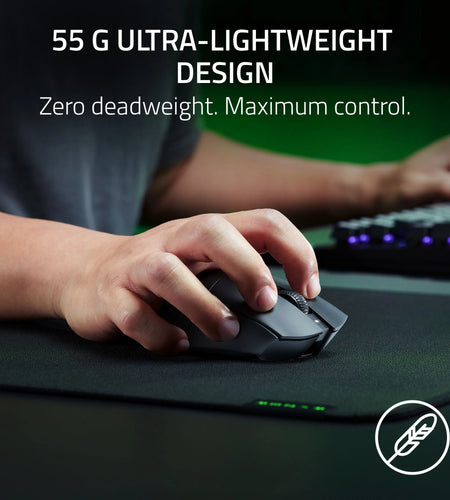 Deathadder V3 Hyperspeed Optical USB Wireless Gaming Mouse, Black