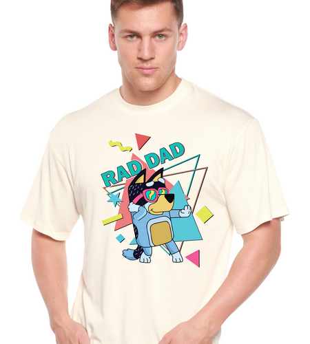 Rad Dad Bluey Men's Bamboo Short Sleeve Graphic T-Shirt