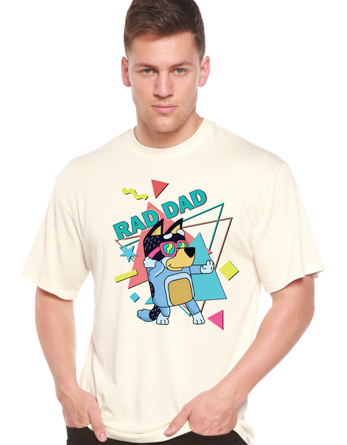 Load image into Gallery viewer, Rad Dad Bluey Men's Bamboo Short Sleeve Graphic T-Shirt
