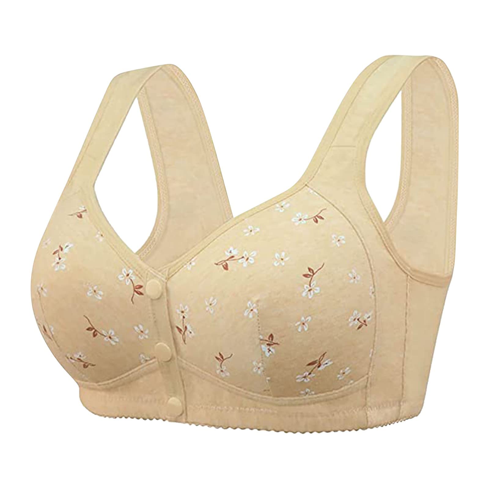 Daisy Bras for Older Women, Upgraded Daisy Bra for Seniors Front Closure, 2025 No Underwire Comfortable Bra for Women