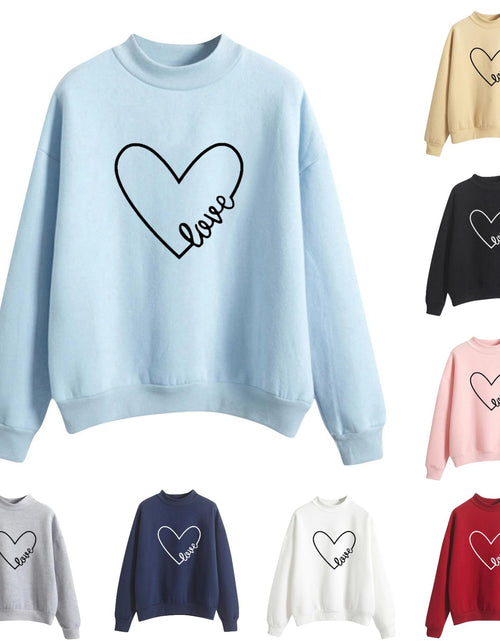 Load image into Gallery viewer, Crewneck Sweatshirts for Women Casual Cute Print Long Sleeve Pullover Lightweight Loose Fit Fleece Tops Fall Clothes
