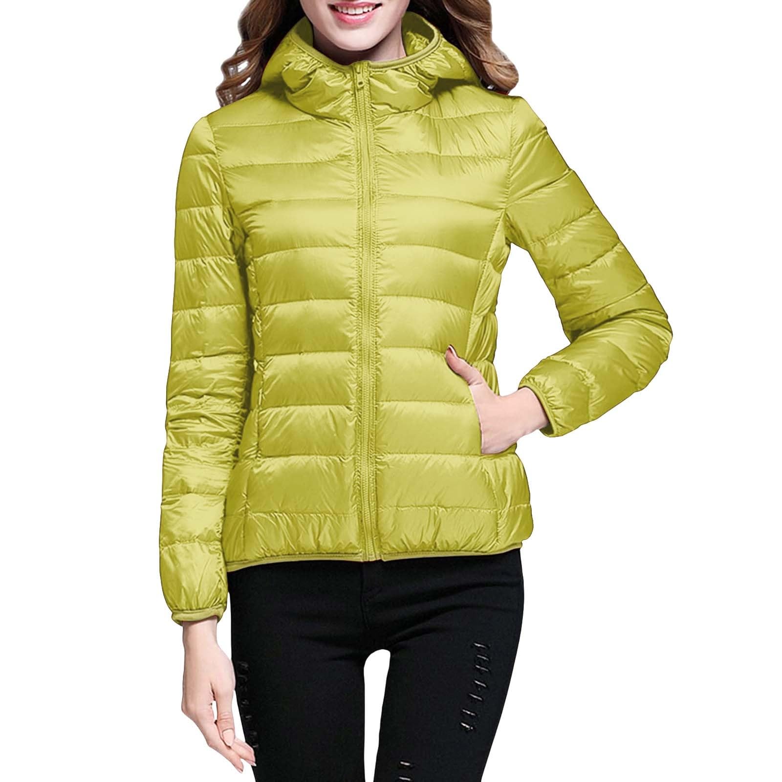 Lightweight Jacket for Women Short Button Down Hooded Jackets Trendy Slim Fit Bubble Coat Winter Warm Puffer Outwear