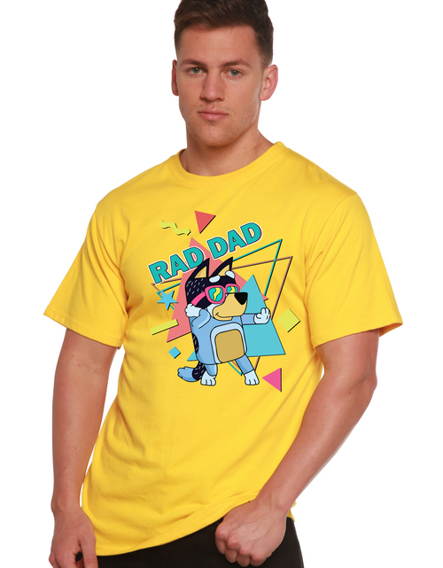 Load image into Gallery viewer, Rad Dad Bluey Men's Bamboo Short Sleeve Graphic T-Shirt
