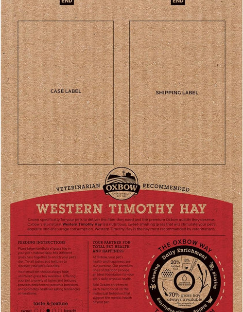 Load image into Gallery viewer, Animal Health Western Timothy Hay - All Natural Hay for Rabbits, Guinea Pigs, Chinchillas, Hamsters &amp; Gerbils-Veterinarian Recommended- Digestive &amp; Dental Health- Grown in the USA- 9Lb.
