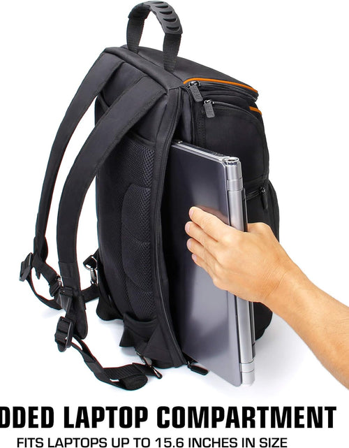 Load image into Gallery viewer, Camera Backpack for Photographers Dslr/Slr/Mirrorless Camera Bag with Laptop Slot, Rain Cover, Tripod Holder
