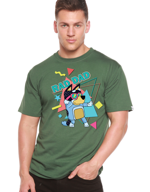 Load image into Gallery viewer, Rad Dad Bluey Men's Bamboo Short Sleeve Graphic T-Shirt
