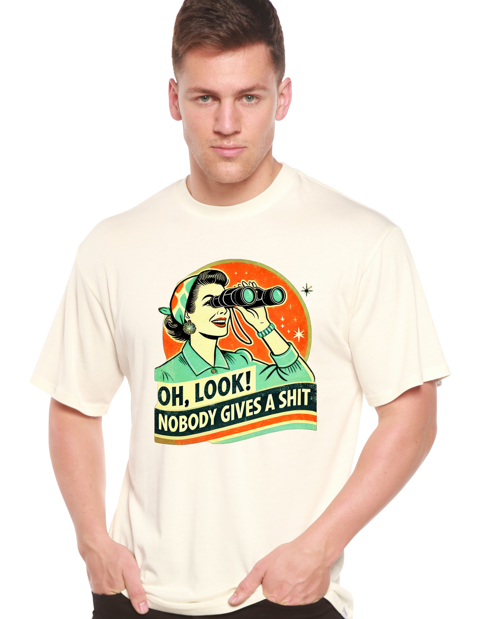 Funny Retro Woman Unisex Bamboo/Cotton Graphic T-Shirt
