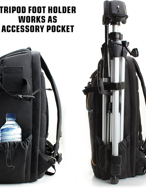 Load image into Gallery viewer, Camera Backpack for Photographers Dslr/Slr/Mirrorless Camera Bag with Laptop Slot, Rain Cover, Tripod Holder
