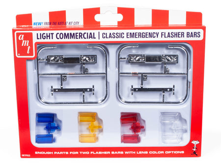 Skill 2 Model Kit Light - Classic Emergency Flasher Bars set showing components and color options for model kits.