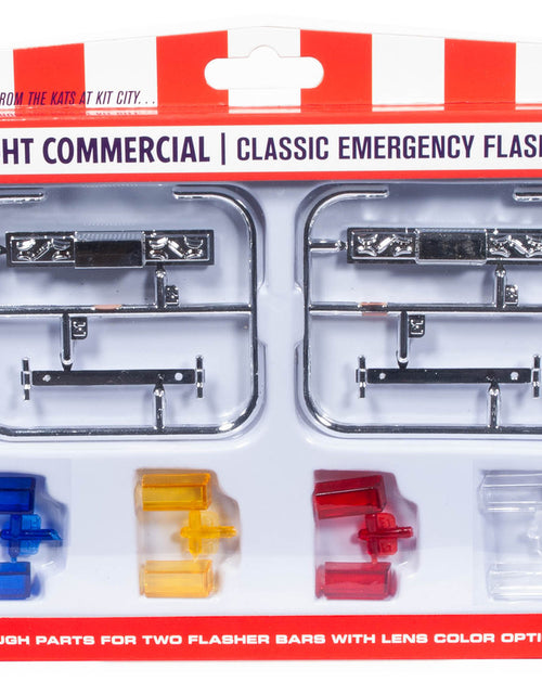 Load image into Gallery viewer, Skill 2 Model Kit Light - Classic Emergency Flasher Bars set showing components and color options for model kits.

