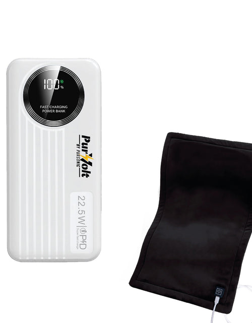 Load image into Gallery viewer, Fast Charging Power Bank &amp; Heating Pad Duo delivers portable power and soothing heat therapy in one device for comfort, travel, and daily use.
