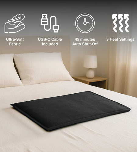 Fast Charging Power Bank & Heating Pad Duo delivers portable power and soothing heat therapy in one device for comfort, travel, and daily use.