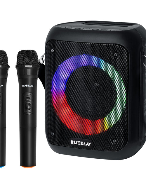 Load image into Gallery viewer, Portable Karaoke Machine with Wireless Microphones - Dual Mic Speaker
