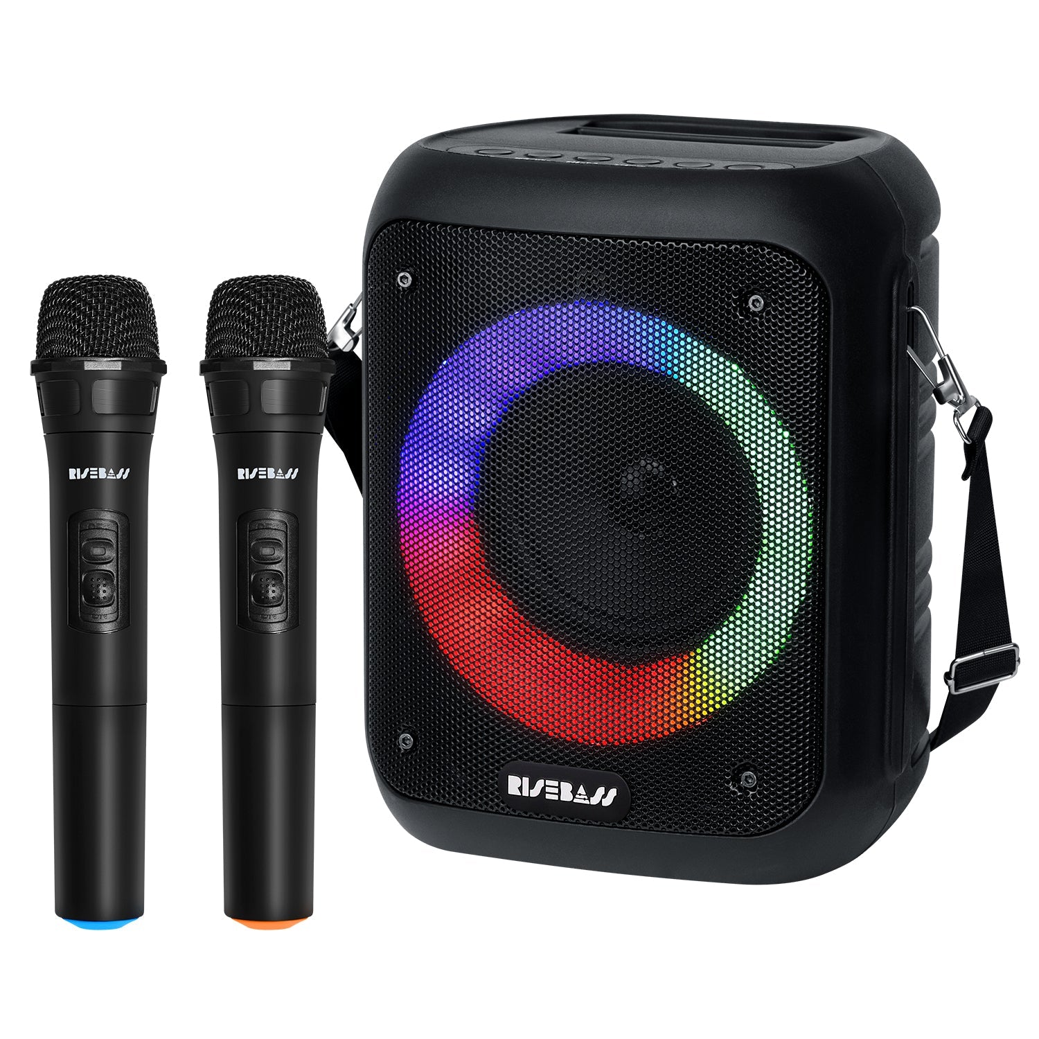 Portable Karaoke Machine with Wireless Microphones - Dual Mic Speaker