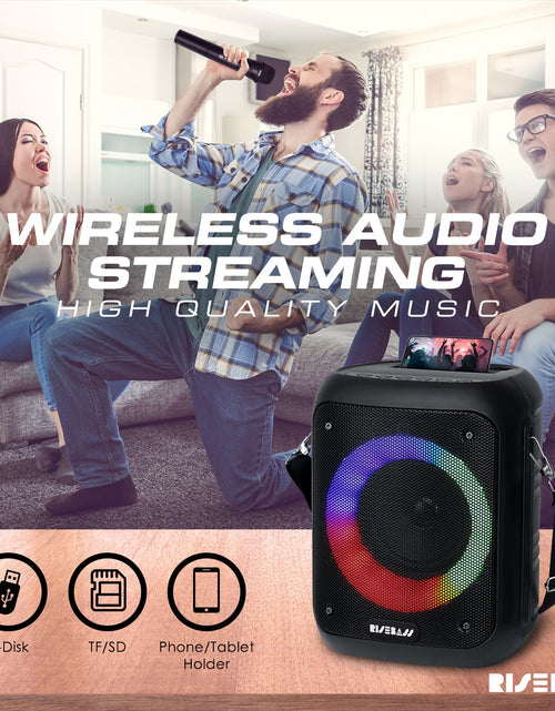 Load image into Gallery viewer, Portable Karaoke Machine with Wireless Microphones - Dual Mic Speaker
