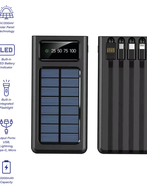 Load image into Gallery viewer, LED Portable Solarsync Power Bank – PoLED Portable Solarsync Power Bank – Power Anytime, Anywherewer Anytime, Anywhere
