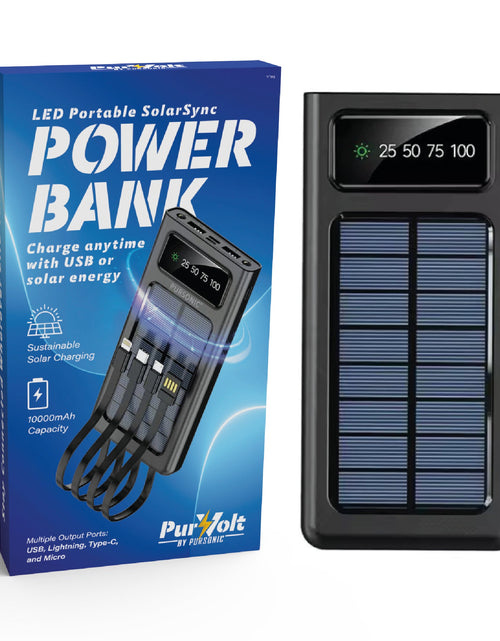 Load image into Gallery viewer, LED Portable Solarsync Power Bank – PoLED Portable Solarsync Power Bank – Power Anytime, Anywherewer Anytime, Anywhere
