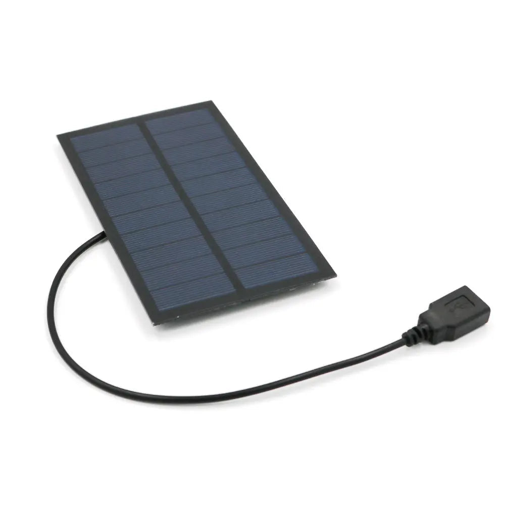 Portable USB Solar Charger with solar panel and connector for outdoor use