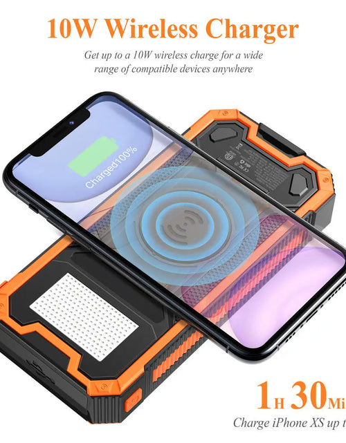 Load image into Gallery viewer, Portable Wireless Solar Mobile Power Bank
