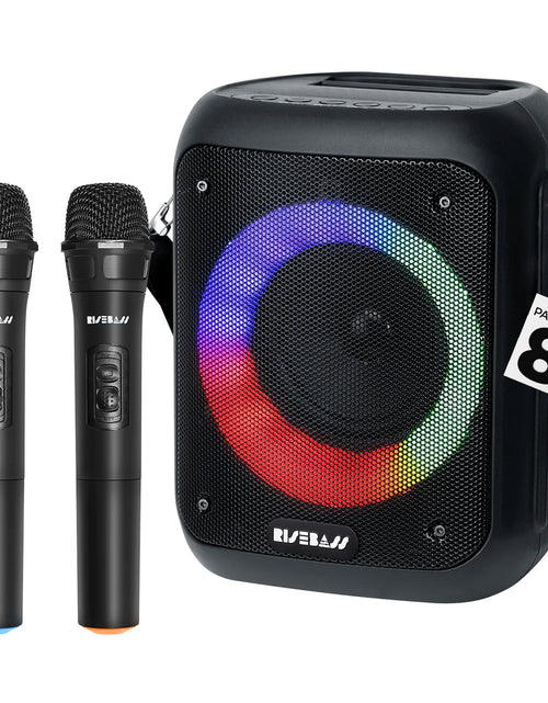 Load image into Gallery viewer, Portable Karaoke Machine with Wireless Microphones - Dual Mic Speaker
