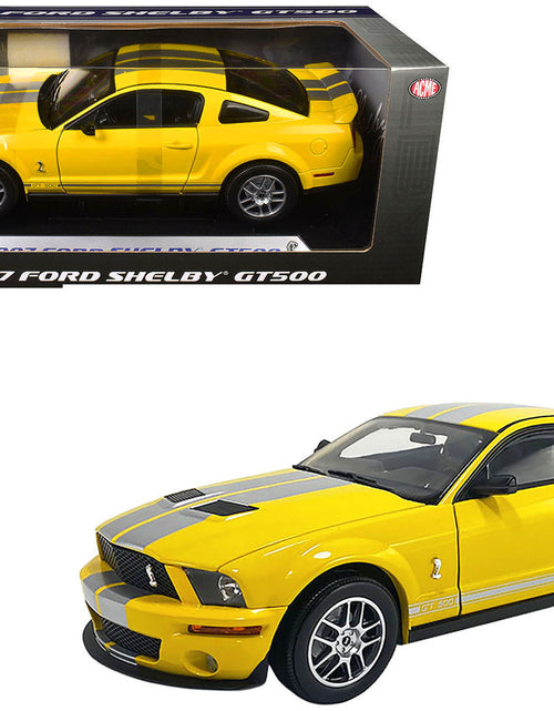 Load image into Gallery viewer, 2007 Ford Shelby GT500 Diecast Model Car Yellow 1/18
