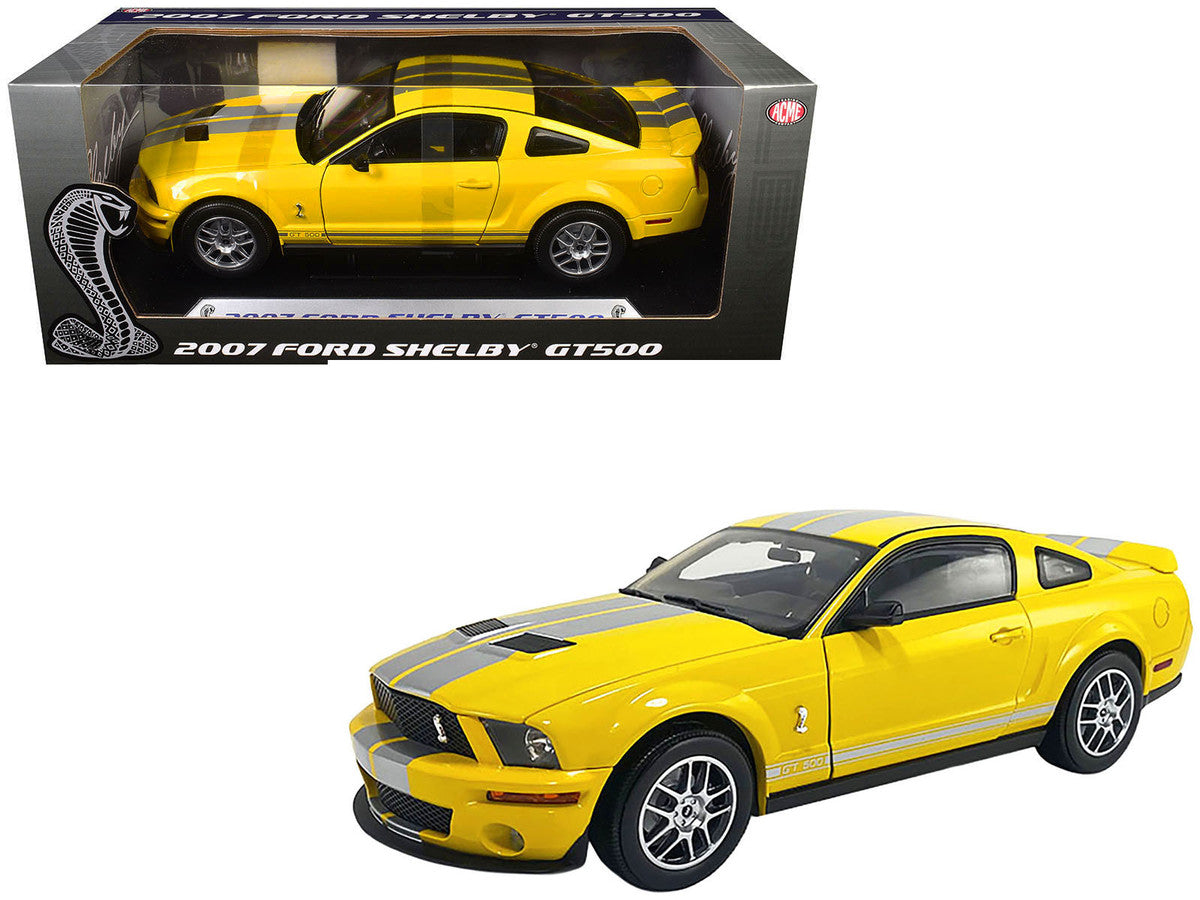 2007 Ford Shelby GT500 Diecast Model Car Yellow 1/18