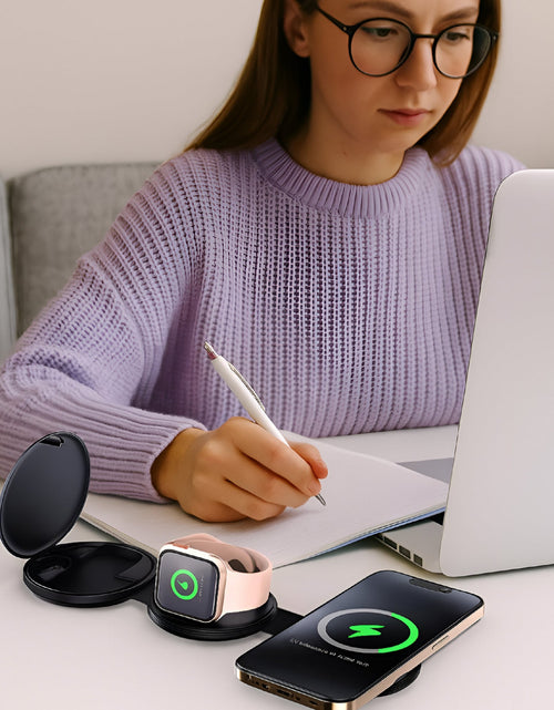 Load image into Gallery viewer, Complete Wireless Charging &amp; Comfort Bundle – Sip &amp; Charge 2-in-1 Mug Warmer + 5-in-1 Folding Charging Station
