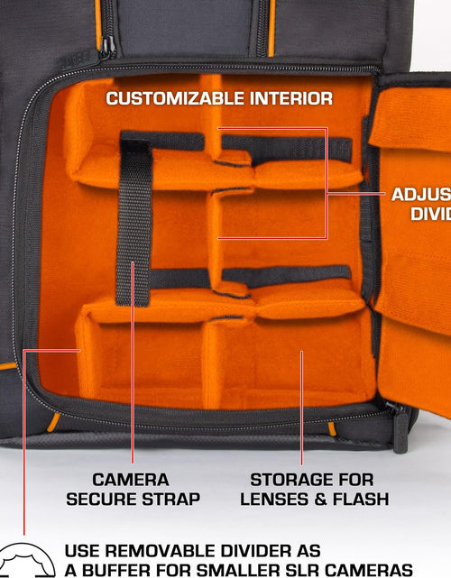 Load image into Gallery viewer, Camera Backpack for Photographers Dslr/Slr/Mirrorless Camera Bag with Laptop Slot, Rain Cover, Tripod Holder
