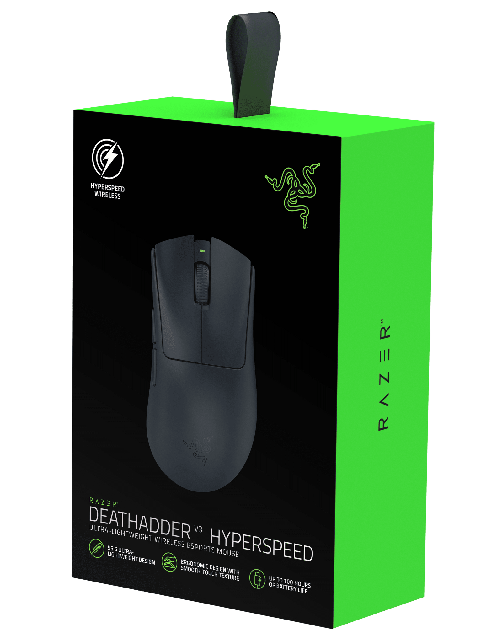 Deathadder V3 Hyperspeed Optical USB Wireless Gaming Mouse, Black