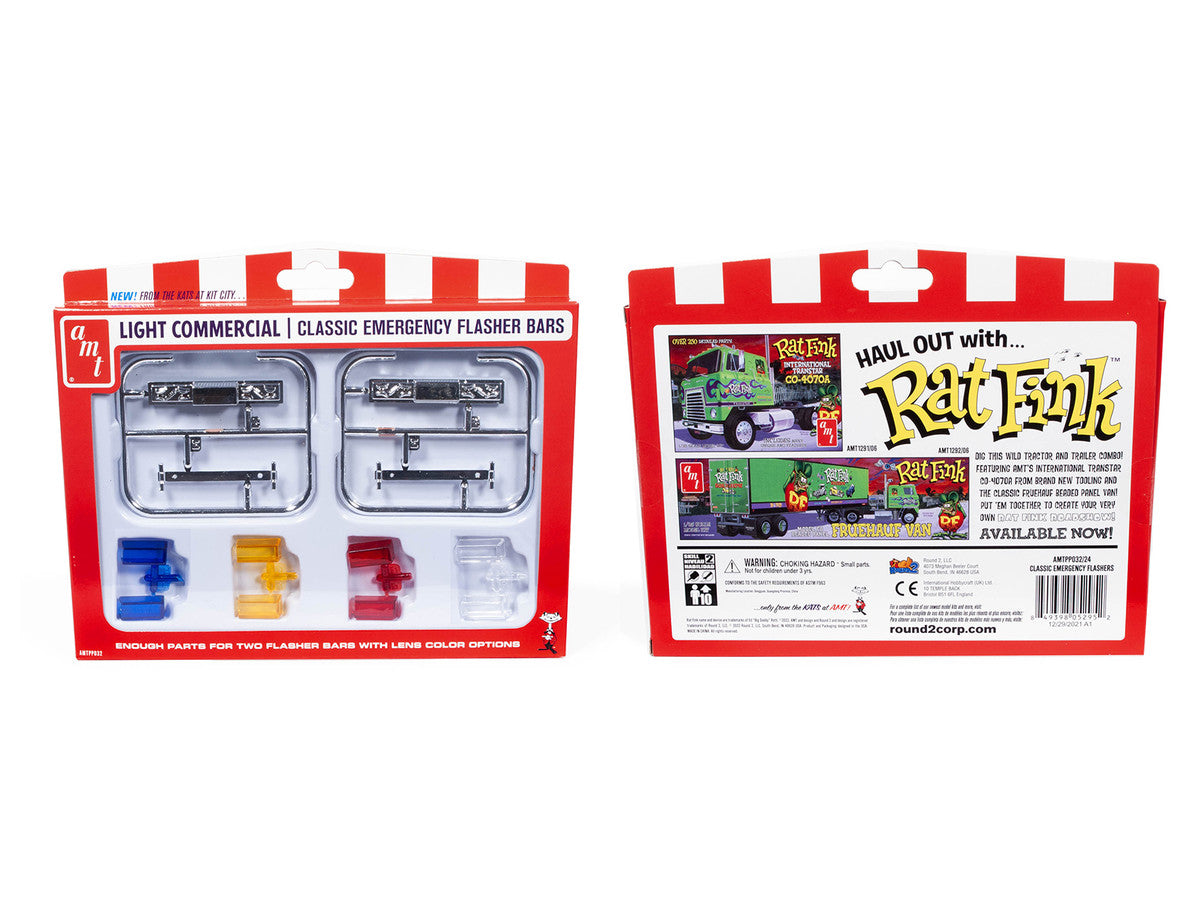 Skill 2 Model Kit Light Commercial Classic Emergency Flasher Bars packaging with parts and details.