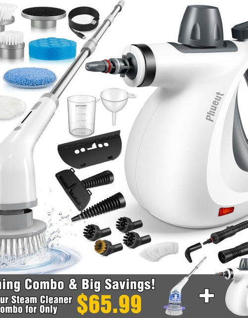 Load image into Gallery viewer, Pressurized Steam Cleaner &amp; Spin Scrubber
