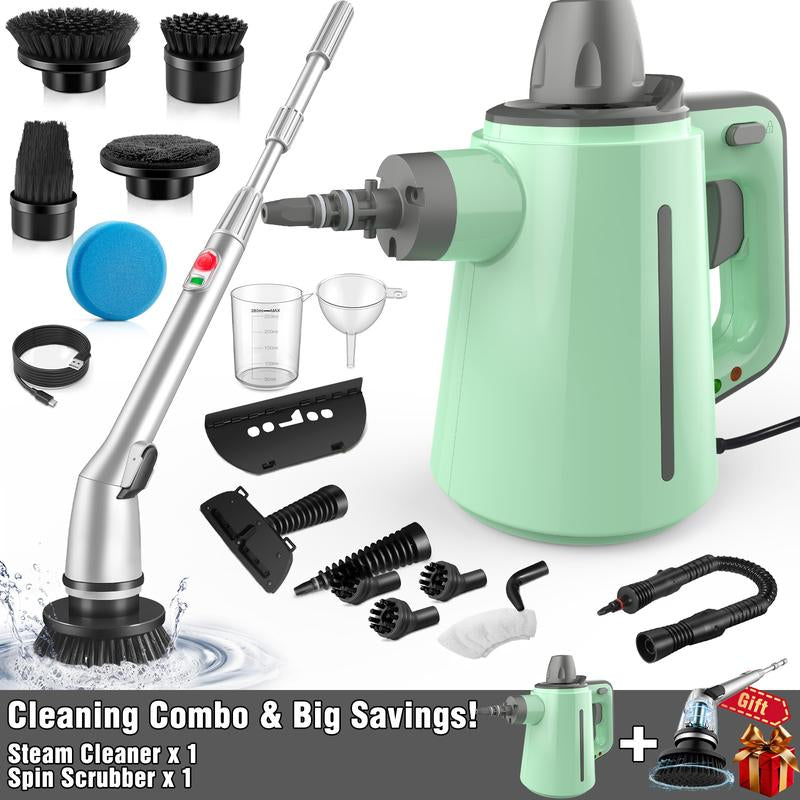 Pressurized Steam Cleaner & Spin Scrubber
